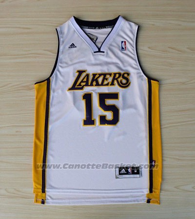 Maglia Los Angeles Lakers Metta World Peace #15 Bianco
